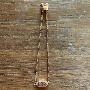Kendra Scott Elaina gold adjustable bracelet with amber stone